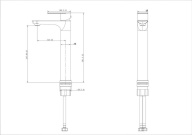 фото VL.2602.KM.SST Смеситель Велато для раковины высокий без донного клапана, брашированная сталь КЕРАМА МАРАЦЦИ