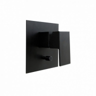 фото 66470EKM.01.093 Встроенный однорычажный смеситель Futura/Футура для душа с переключ. на два потока, матовый черный КЕРАМА МАРАЦЦИ