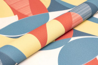 фото KM8507 Обои виниловые на флизелиновой основе Шафран мотив, разноцветный, синий KЕРАМА МАРАЦЦИ КЕРАМА МАРАЦЦИ