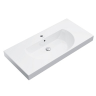 фото BG.wb.100 Раковина Buongiorno/Бонджорно подвесная/мебельная 100, белая глянцевая КЕРАМА МАРАЦЦИ