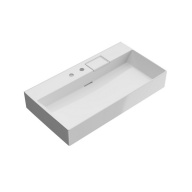 фото LO.wb.90.2 Раковина Logica/Лоджика мебельная/подвесная с двумя отверстиями 90, белая глянцевая КЕРАМА МАРАЦЦИ