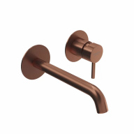 фото 69628EXKM.59.067 Смеситель для раковины Eterna/Этерна однорычажный настенный, без донного клапана, брашированная медь КЕРАМА МАРАЦЦИ