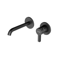 фото 71028KM.01.093 Смеситель для раковины Linea/Линеа однорычажный, настенный c внутр.частью, черный матовый КЕРАМА МАРАЦЦИ