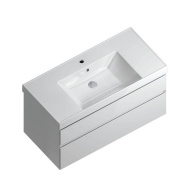 фото CU.100/WHT Тумба Cubo/Кубо подвесная с ящиками 100, белая глянцевая КЕРАМА МАРАЦЦИ