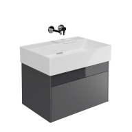 фото LO.70.2/ST Тумба Logica/Лоджика подвесная 2 ящика 70 см, стальной серый КЕРАМА МАРАЦЦИ