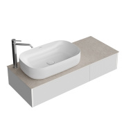 фото MA.120.2/MGR.M Тумба Magica/Маджика подвесная 120, 2 ящика, утренний серый матовый КЕРАМА МАРАЦЦИ