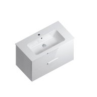 фото PI.F.85/WHT Тумба Piano Forte/Пиано Форте подвесная 85 см, 2 ящика, белый глянцевый КЕРАМА МАРАЦЦИ