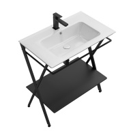 фото PIA.N.75/BLK Металлическая структура Piano Next/Пиано Некст напольная 75, черная матовая КЕРАМА МАРАЦЦИ