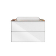 фото PLB.M.80.2/WHT Тумба Plaza Modern/Плаза Модерн подвесная 80 белый 2 ящика КЕРАМА МАРАЦЦИ