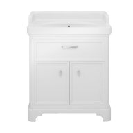 фото PO.80.1/WHT Тумба Pompei/Помпеи напольная с ящиком и дверцами 80, белая глянцевая КЕРАМА МАРАЦЦИ