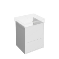 PRO.50.2/WHT Тумба Pro/Про подвесная 2 ящика 50, белая матовая КЕРАМА МАРАЦЦИ фото PRO.50.2/WHT Тумба Pro/Про подвесная 2 ящика 50, белая матовая КЕРАМА МАРАЦЦИ